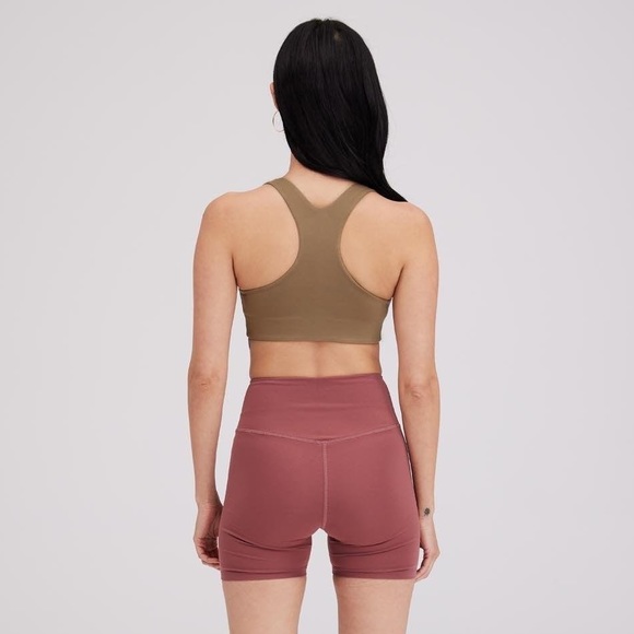 Girlfriend Collective FLOAT High-Rise Run Shorts in Fig (S) - Picture 4 of 9